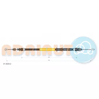 Tirette à câble, frein de stationnement ADRIAUTO 41.0224.2