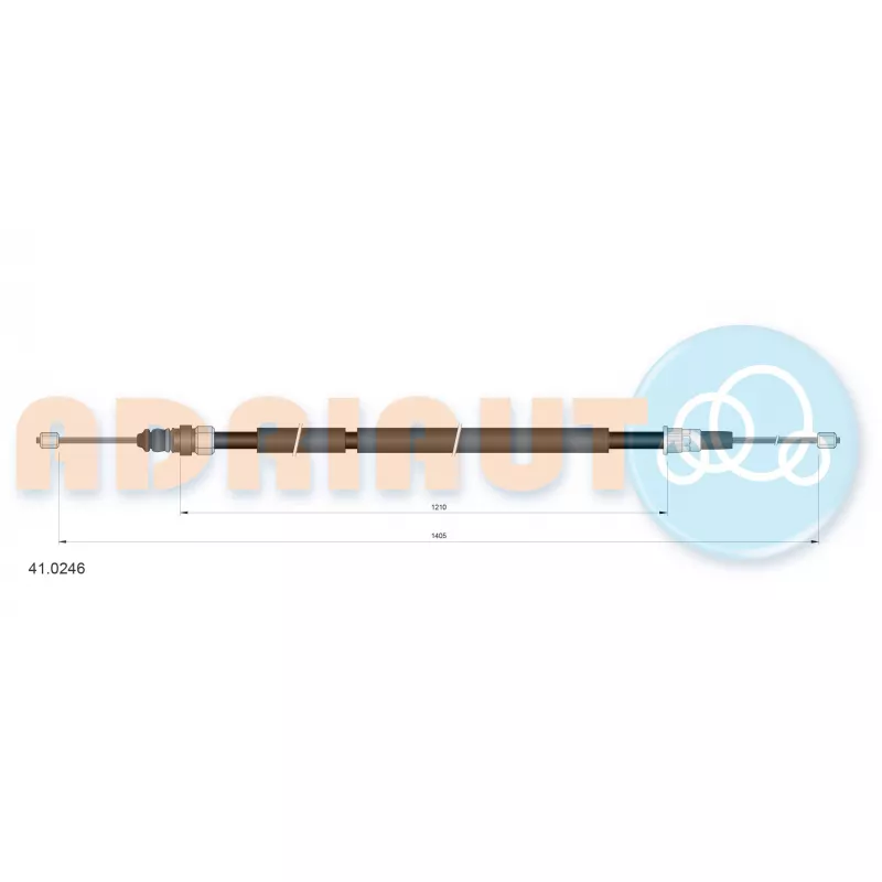 Tirette à câble, frein de stationnement ADRIAUTO 41.0246