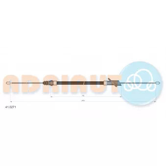 Tirette à câble, frein de stationnement ADRIAUTO 41.0271