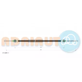 Tirette à câble, frein de stationnement ADRIAUTO 41.0281.1
