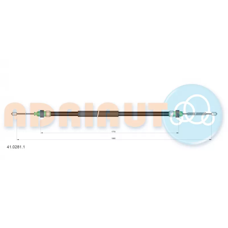 Tirette à câble, frein de stationnement ADRIAUTO 41.0281.1