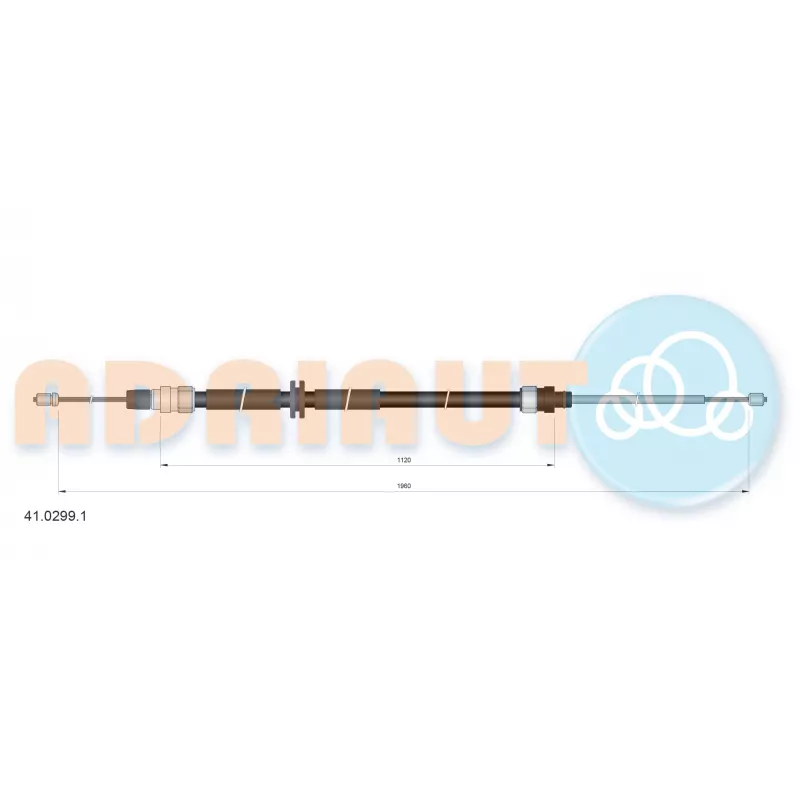 Tirette à câble, frein de stationnement ADRIAUTO 41.0299.1