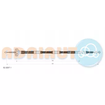 Tirette à câble, frein de stationnement arrière droit ADRIAUTO 52.0207.1