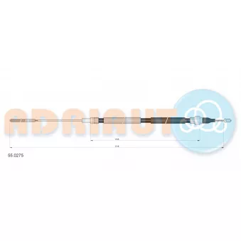 Tirette à câble, frein de stationnement ADRIAUTO 55.0275