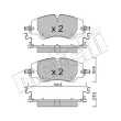 Jeu de 4 plaquettes de frein avant METELLI 22-1350-0 - Visuel 1