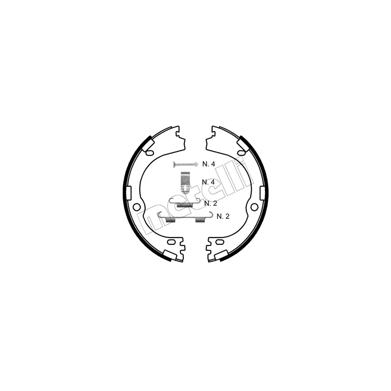 Jeu de mâchoires de frein, frein de stationnement METELLI 53-0752K