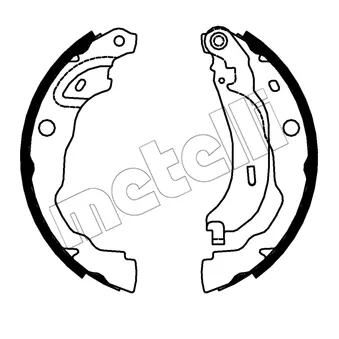 Jeu de mâchoires de frein METELLI 53-0753