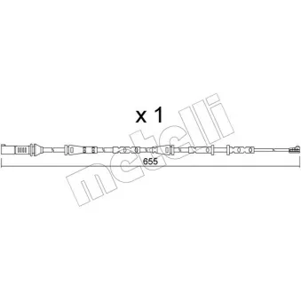 Contact d'avertissement, usure des plaquettes de frein METELLI SU.378