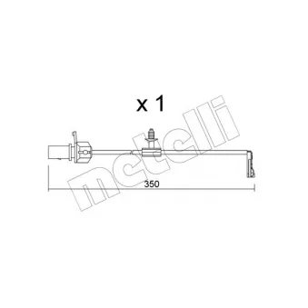 Contact d'avertissement, usure des plaquettes de frein METELLI SU.380