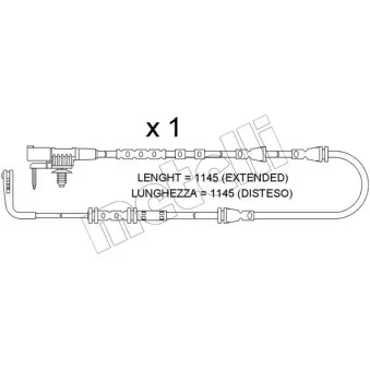 Contact d'avertissement, usure des plaquettes de frein METELLI SU.384