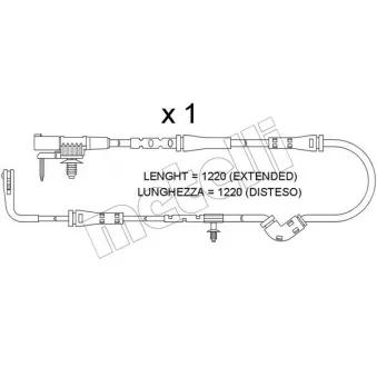 Contact d'avertissement, usure des plaquettes de frein METELLI SU.386