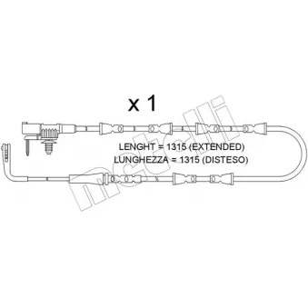 Contact d'avertissement, usure des plaquettes de frein METELLI SU.389