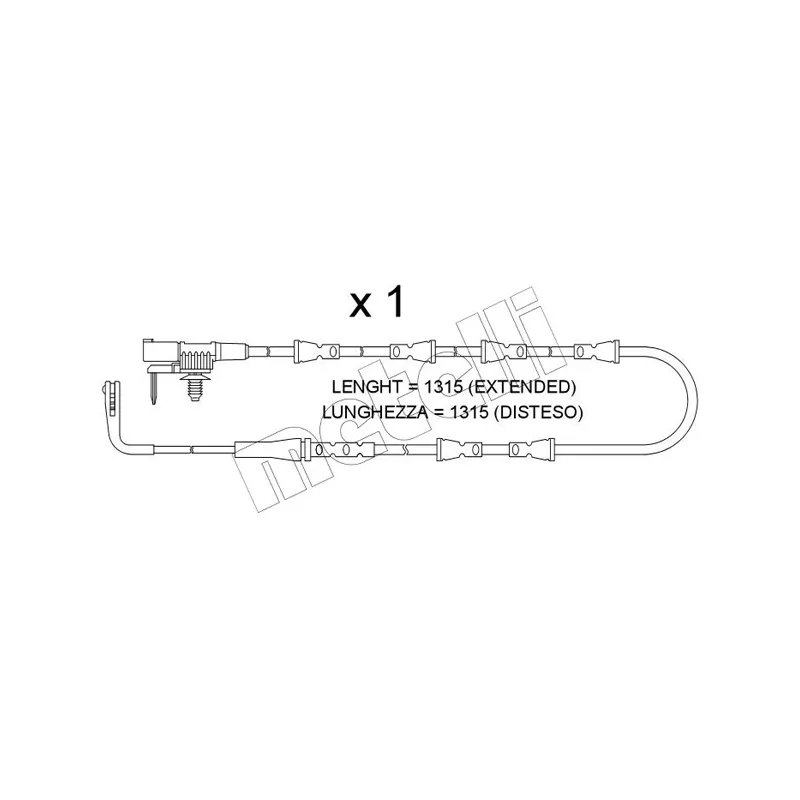 Contact d'avertissement, usure des plaquettes de frein METELLI SU.389