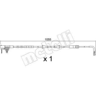 Contact d'avertissement, usure des plaquettes de frein METELLI SU.391
