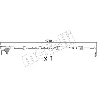 Contact d'avertissement, usure des plaquettes de frein METELLI SU.397