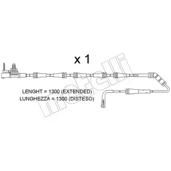 Contact d'avertissement, usure des plaquettes de frein METELLI SU.400