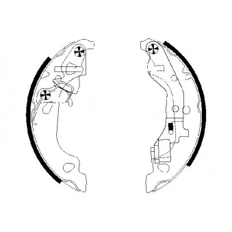 Jeu de mâchoires de frein HELLA PAGID 8DB 355 002-571