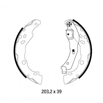 Jeu de mâchoires de frein HELLA PAGID 8DB 355 002-641