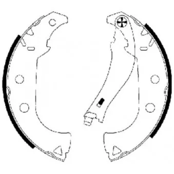 Jeu de mâchoires de frein HELLA PAGID 8DB 355 002-911