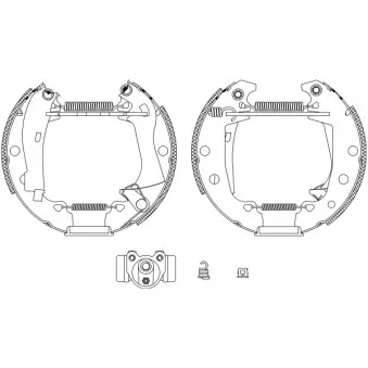 Kit de freins arrière (prémontés) HELLA PAGID 8DB 355 003-621