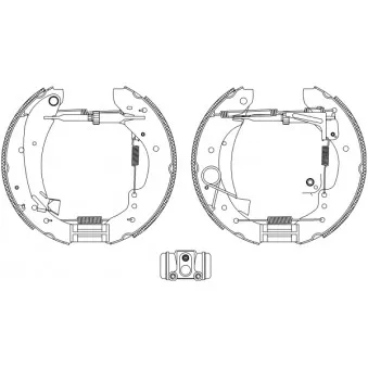 Kit de freins arrière (prémontés) HELLA PAGID 8DB 355 004-231