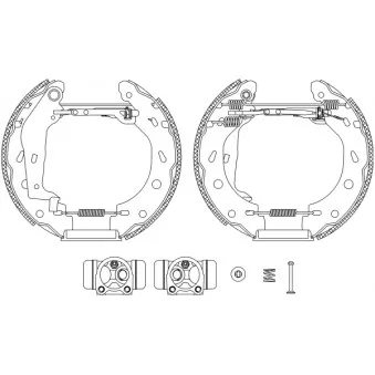 Kit de freins arrière (prémontés) HELLA PAGID 8DB 355 004-941