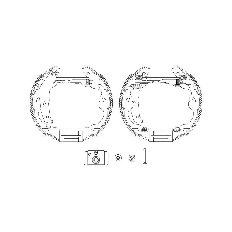 Kit de freins arrière (prémontés) HELLA PAGID 8DB 355 004-991