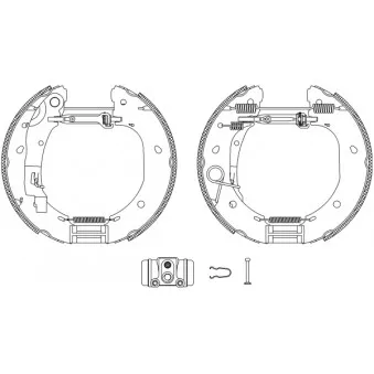 Kit de freins arrière (prémontés) HELLA PAGID 8DB 355 005-091