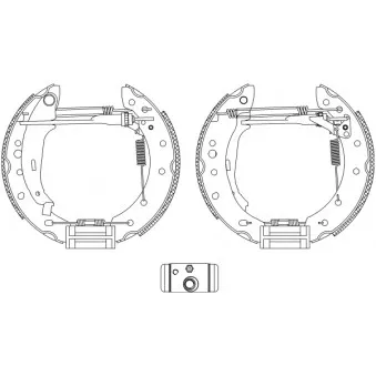 Kit de freins arrière (prémontés) HELLA PAGID 8DB 355 005-121