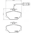 Jeu de 4 plaquettes de frein avant HELLA PAGID 8DB 355 006-191 - Visuel 2