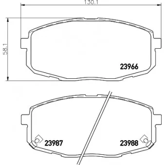 Jeu de 4 plaquettes de frein avant HELLA PAGID 8DB 355 010-611