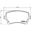 Jeu de 4 plaquettes de frein arrière HELLA PAGID 8DB 355 010-971 - Visuel 2