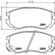 Jeu de 4 plaquettes de frein avant HELLA PAGID 8DB 355 010-991 - Visuel 2