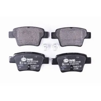 Jeu de 4 plaquettes de frein arrière HELLA PAGID 8DB 355 013-851
