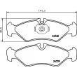 Jeu de 4 plaquettes de frein arrière HELLA PAGID 8DB 355 014-421 - Visuel 2