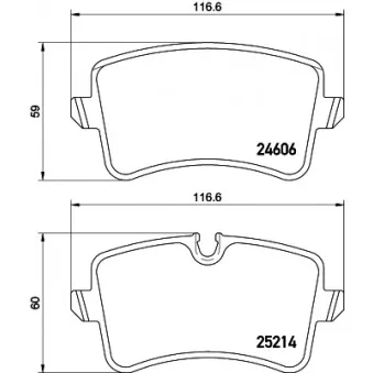 Jeu de 4 plaquettes de frein arrière HELLA PAGID 8DB 355 016-061