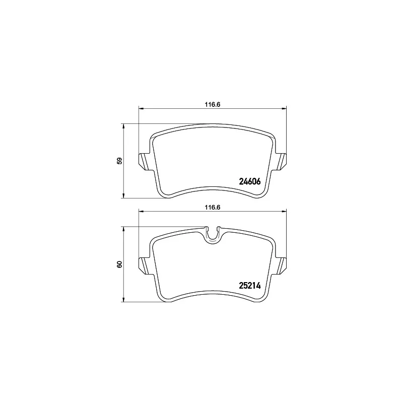 Jeu de 4 plaquettes de frein arrière HELLA PAGID 8DB 355 016-061