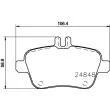 Jeu de 4 plaquettes de frein arrière HELLA PAGID 8DB 355 021-791 - Visuel 2