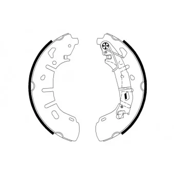 Jeu de mâchoires de frein HELLA PAGID 8DB 355 022-221