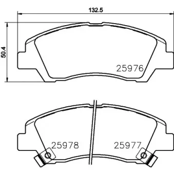 Jeu de 4 plaquettes de frein avant HELLA PAGID 8DB 355 023-001