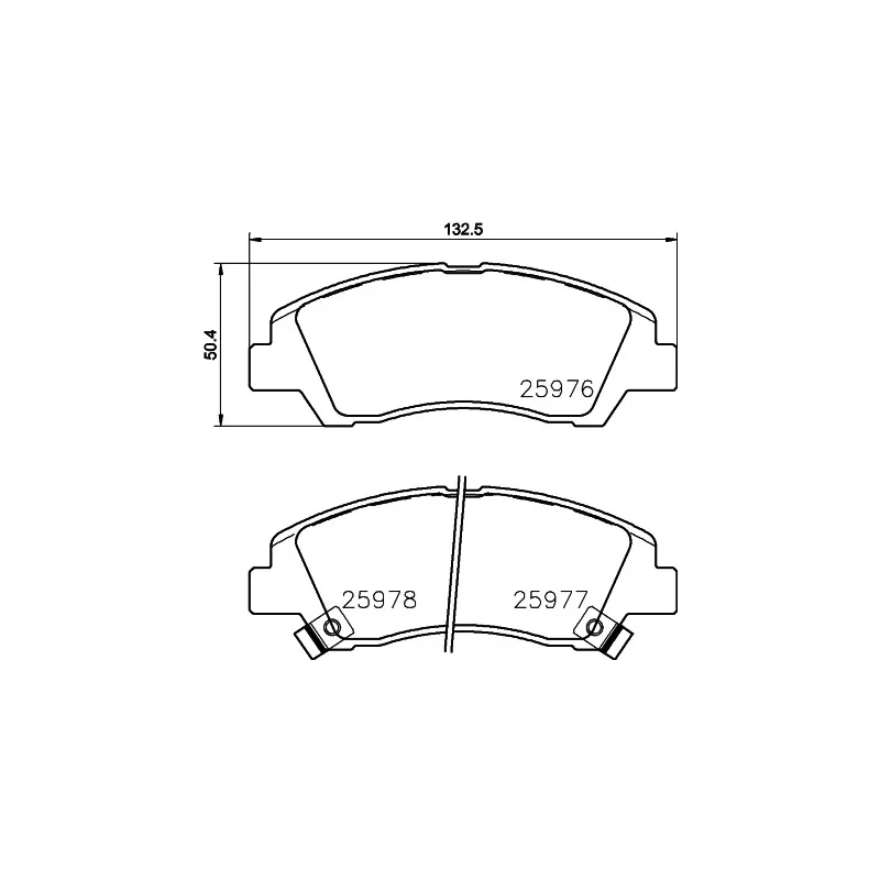 Jeu de 4 plaquettes de frein avant HELLA PAGID 8DB 355 023-001