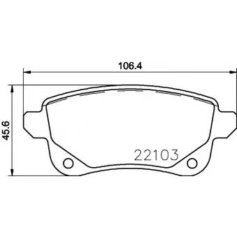 Jeu de 4 plaquettes de frein arrière HELLA PAGID 8DB 355 023-211