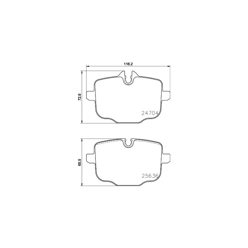 Jeu de 4 plaquettes de frein arrière HELLA PAGID 8DB 355 024-921