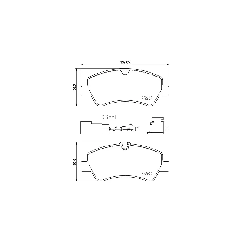 Jeu de 4 plaquettes de frein arrière HELLA PAGID 8DB 355 025-161