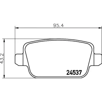 Jeu de 4 plaquettes de frein arrière HELLA PAGID 8DB 355 025-371