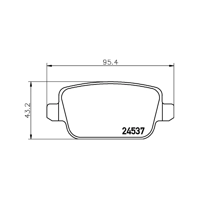 Jeu de 4 plaquettes de frein arrière HELLA PAGID 8DB 355 025-371