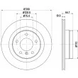 Jeu de 2 disques de frein arrière HELLA PAGID 8DD 355 111-281 - Visuel 1