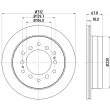 Jeu de 2 disques de frein arrière HELLA PAGID 8DD 355 114-861 - Visuel 1