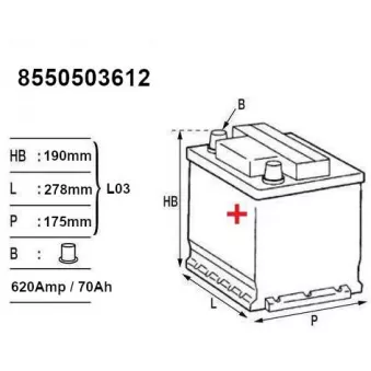 Batterie de démarrage MOTRIO 8550503612