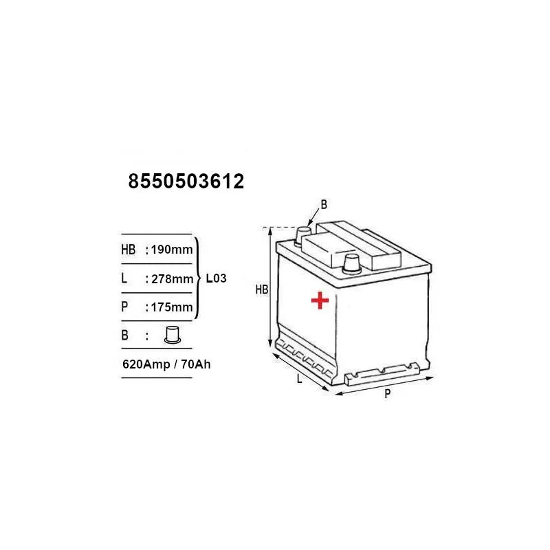 Batterie de démarrage MOTRIO 8550503612